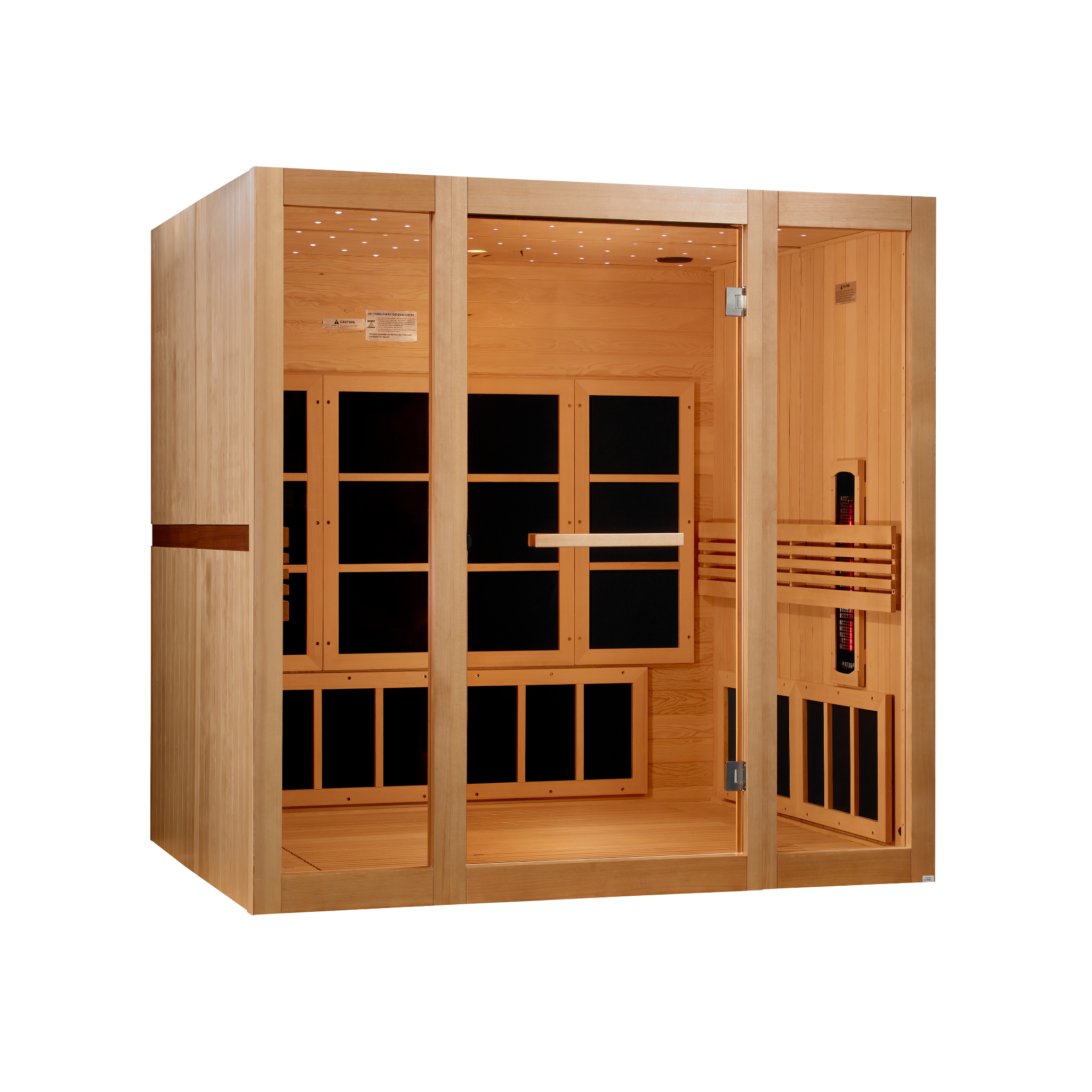 Golden Designs 8 Person Full Spectrum Infrared Sauna, Near Zero EMF, Canadian Hemlock, Indoor, 2026 Model, GDI-6880-03 FS