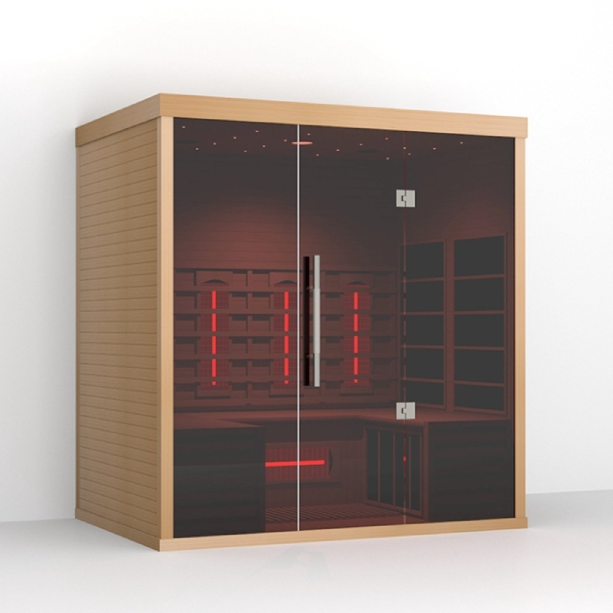 Orivon Wellness, Lumin Three Near Zero EMF Far Infrared Sauna for 3 Persons | Canadian Hemlock Indoor Home Sauna
